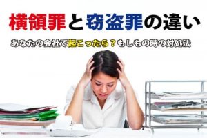 横領罪と窃盗罪の違い　あなたの会社で起こったら？もしもの時の対処法